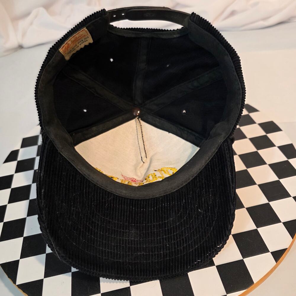 Vintage Corona Extra‎ Black Corduroy Spellout Rope Snapback Hat OSFA - Picture 6 of 7